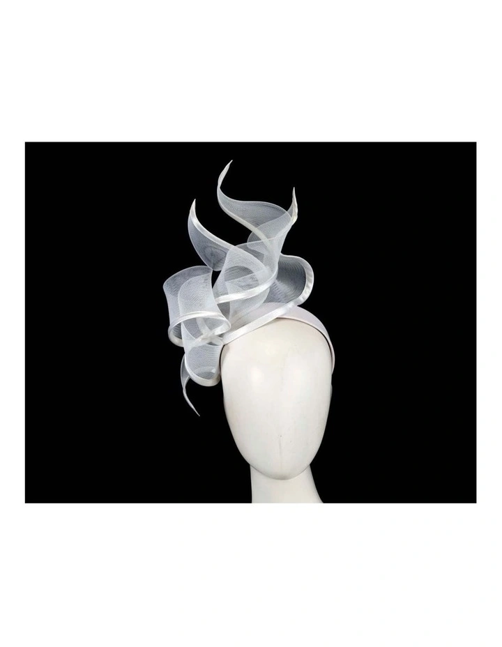 Bespoke white racing fascinator by Fillies Collection S253WH image 2