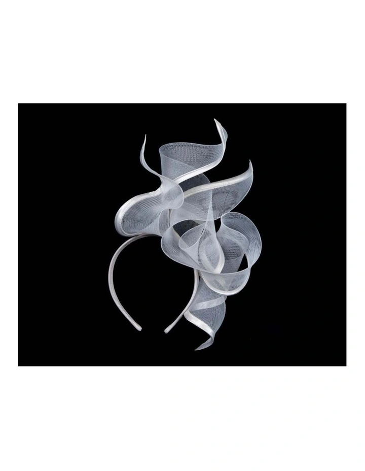 Bespoke white racing fascinator by Fillies Collection S253WH image 4