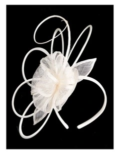 Max Alexander cream sinamay fascinator MA970C