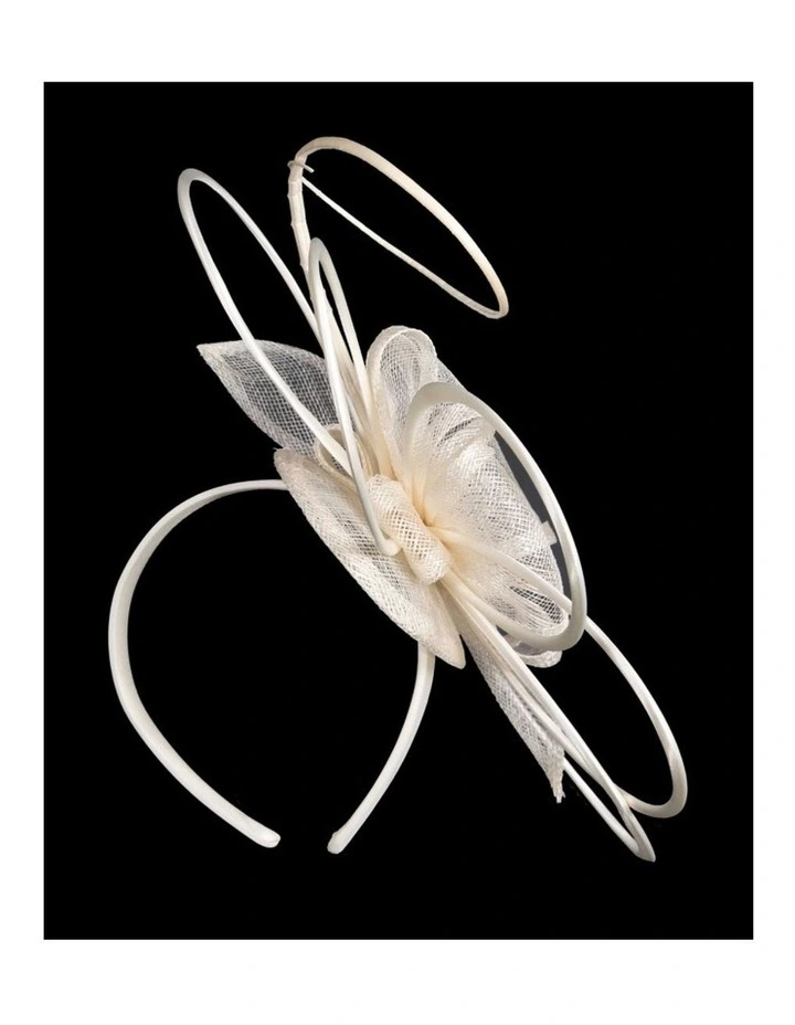 Max Alexander cream sinamay fascinator MA970C image 4