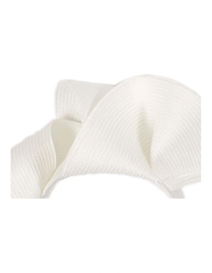 Max Alexander large cream & white wave racing fascinator MA955W image 3