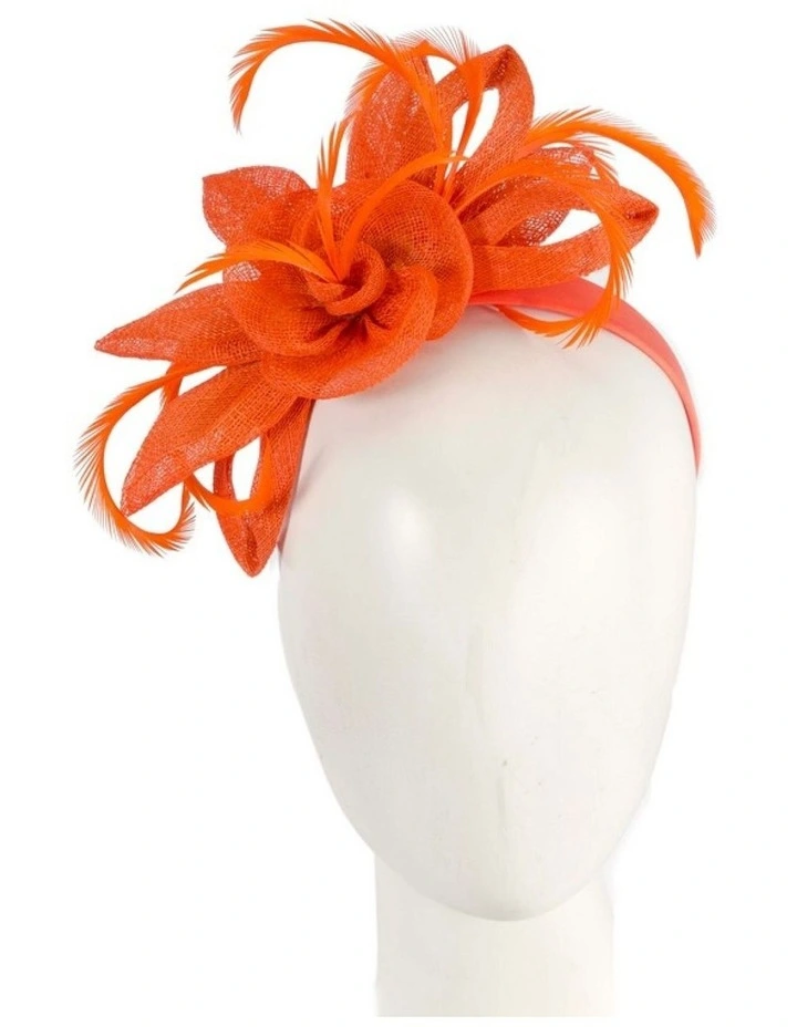 Max Alexander orange sinamay flower fascinator MA917OR image 2