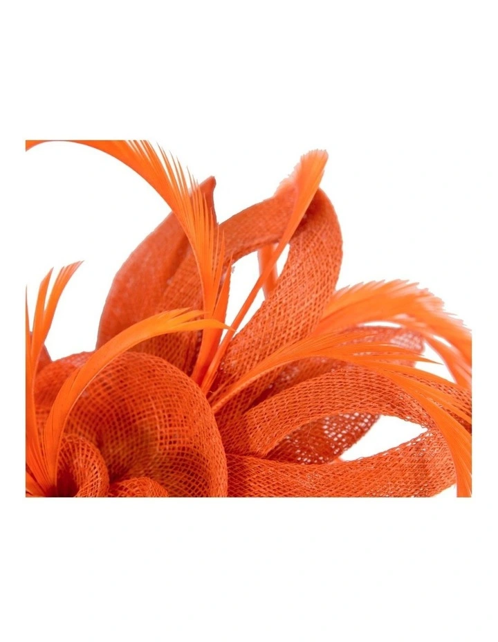 Max Alexander orange sinamay flower fascinator MA917OR image 3