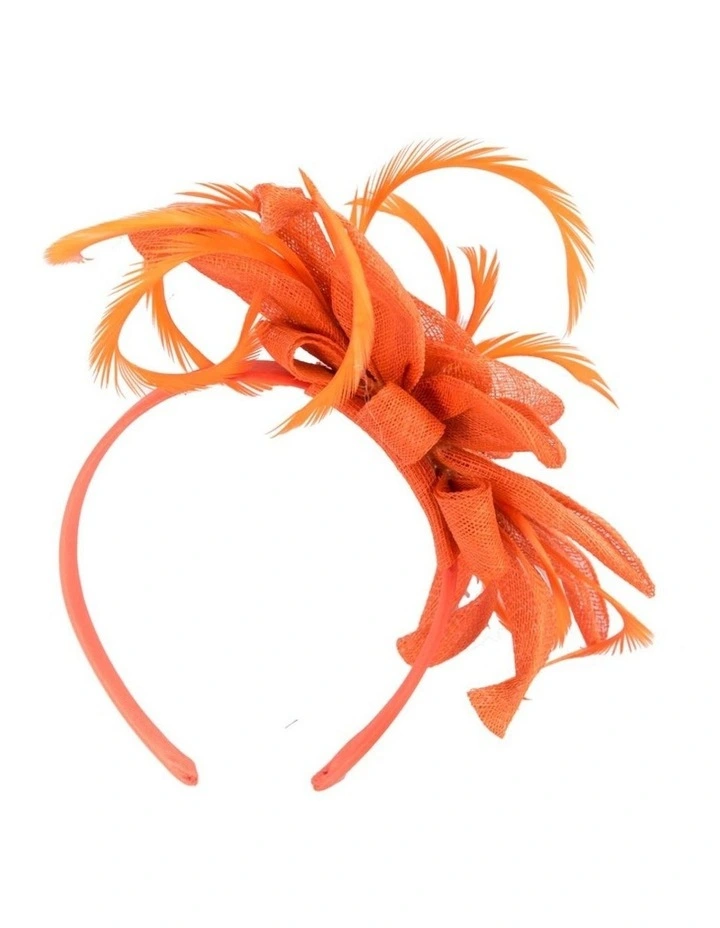 Max Alexander orange sinamay flower fascinator MA917OR image 4