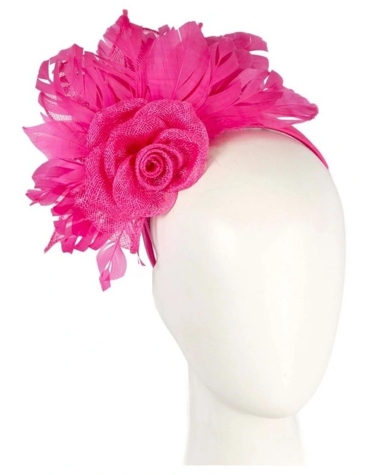 Max Alexander Fuchsia Feather Fascinator MA940F image 2