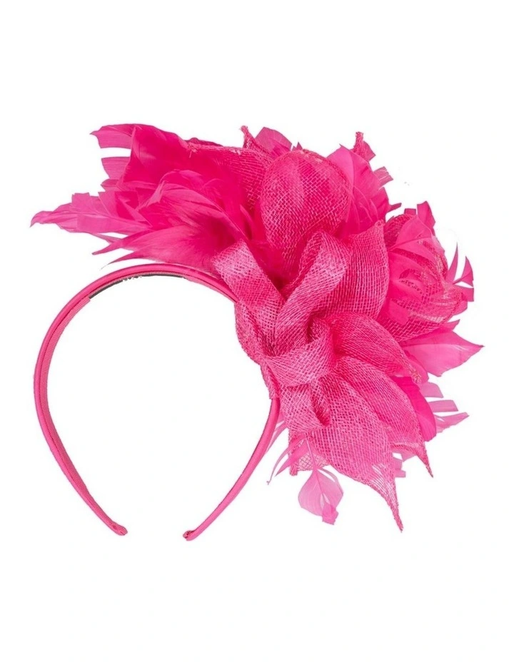 Max Alexander Fuchsia Feather Fascinator MA940F image 4