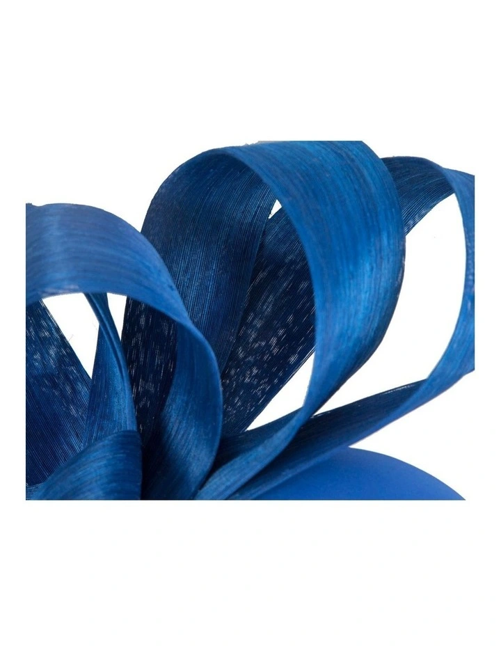 Fillies Collection Royal Blue silk abaca loops racing fascinator S344RB image 3