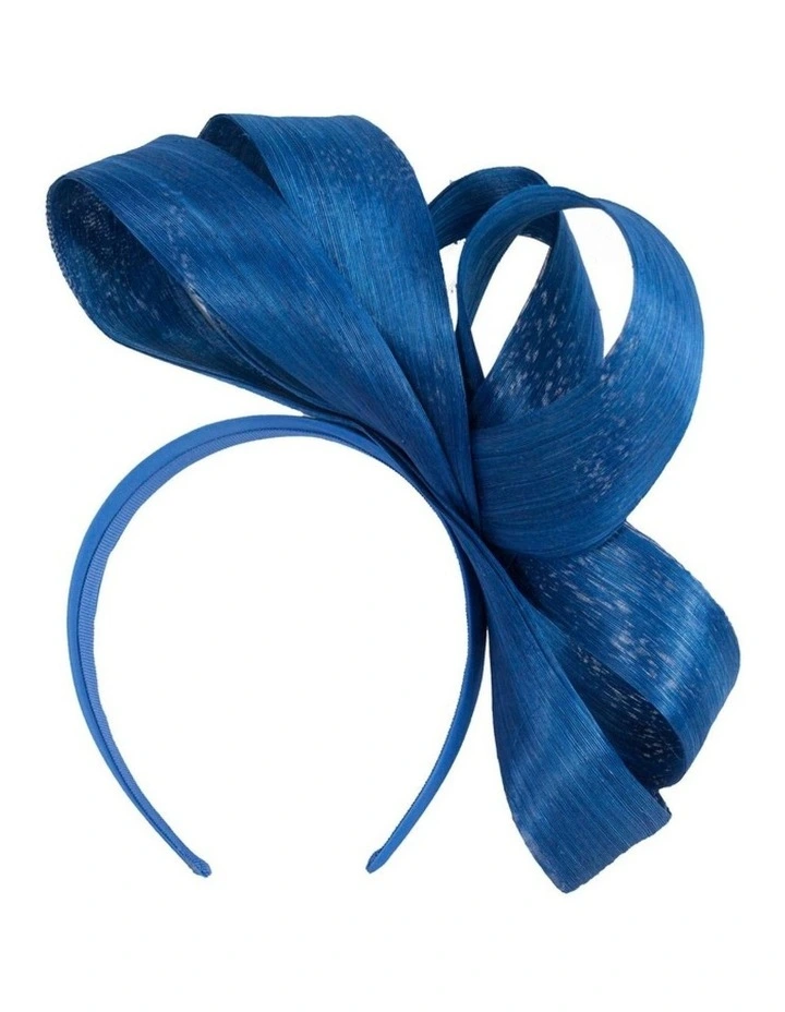 Fillies Collection Royal Blue silk abaca loops racing fascinator S344RB image 4