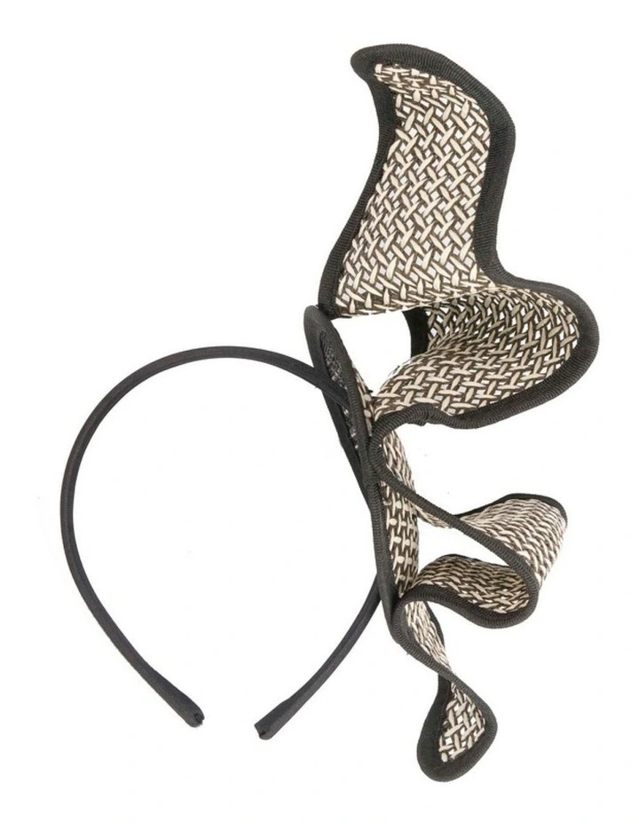 Max Alexander Black & Cream Sculptured Racing Fascinator MA951BC image 4