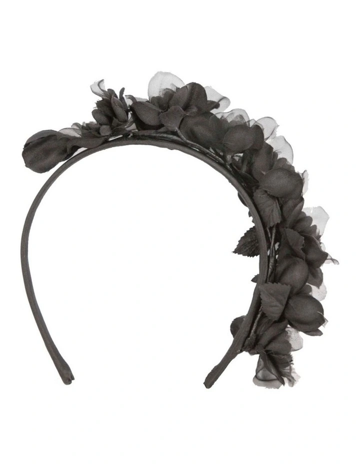 Max Alexander Black Flower Headband MA981B image 4