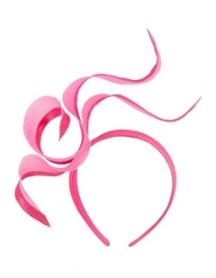 Fillies Collection Fuchsia Crinoline Fascinator with Silk Abaca Edge S343F