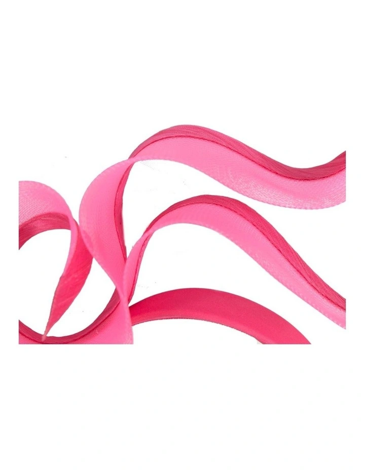 Fillies Collection Fuchsia Crinoline Fascinator with Silk Abaca Edge S343F image 3