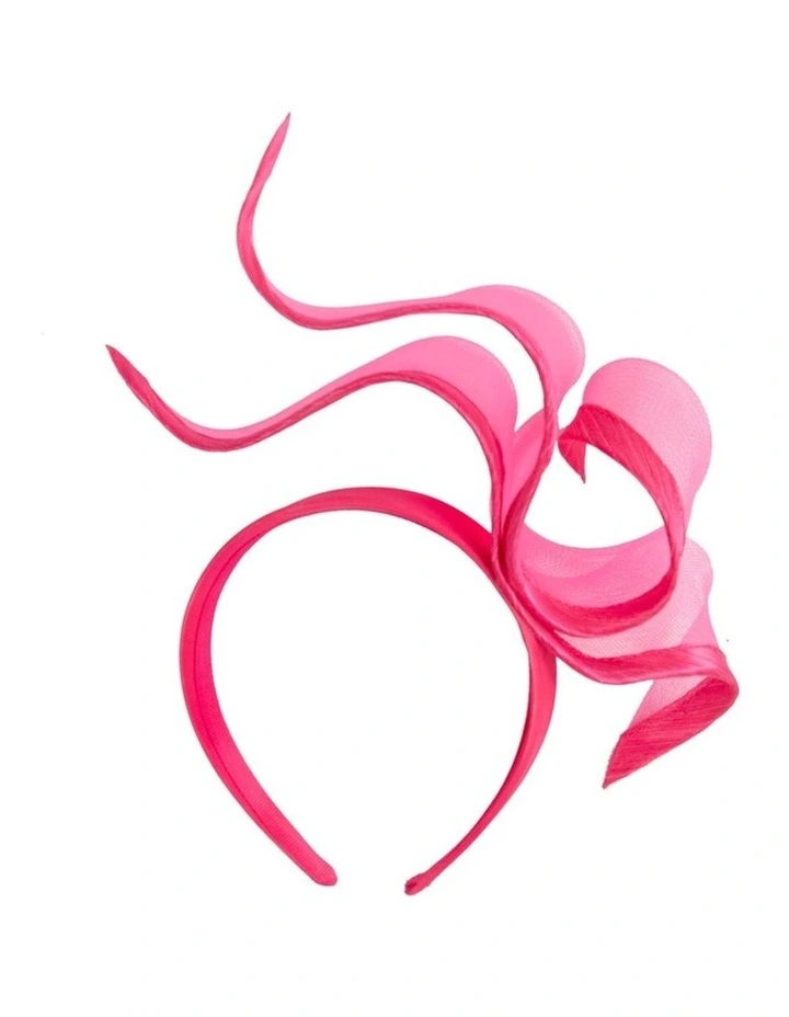 Fillies Collection Fuchsia Crinoline Fascinator with Silk Abaca Edge S343F image 4
