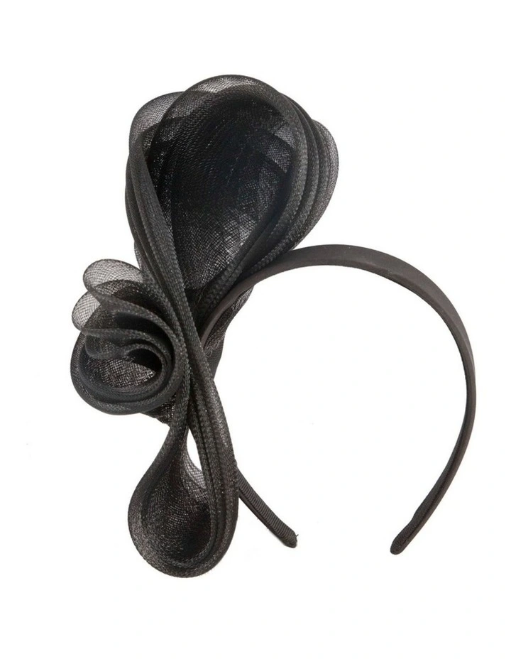 Fillies Collection black crinoline bow fascinator S327B image 1