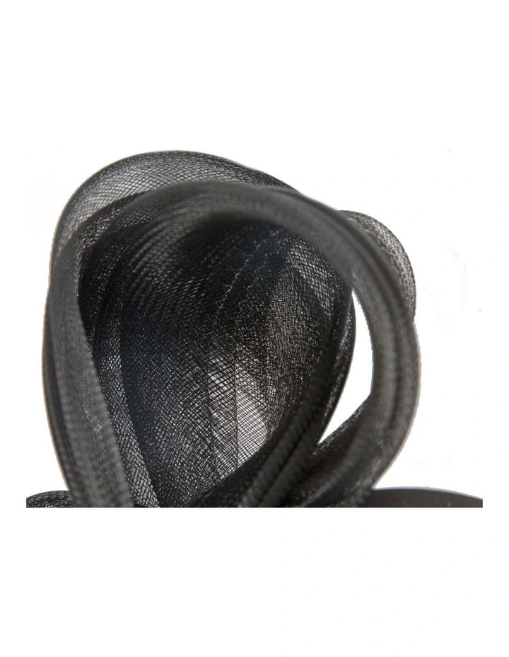 Fillies Collection black crinoline bow fascinator S327B image 3