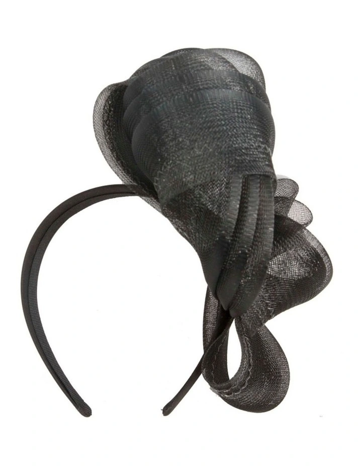 Fillies Collection black crinoline bow fascinator S327B image 4