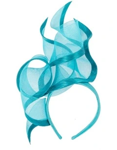 Bespoke turquoise racing fascinator by Fillies Collection S253T
