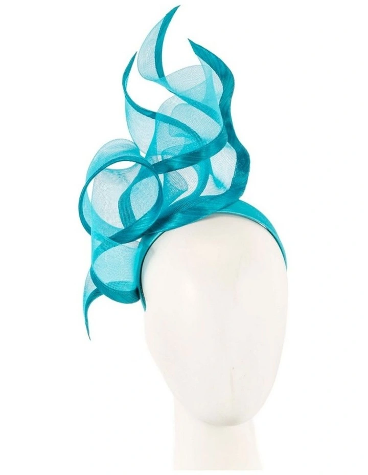 Bespoke turquoise racing fascinator by Fillies Collection S253T image 2