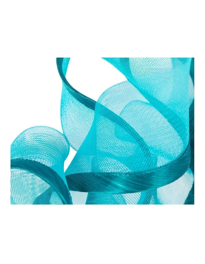 Bespoke turquoise racing fascinator by Fillies Collection S253T image 3