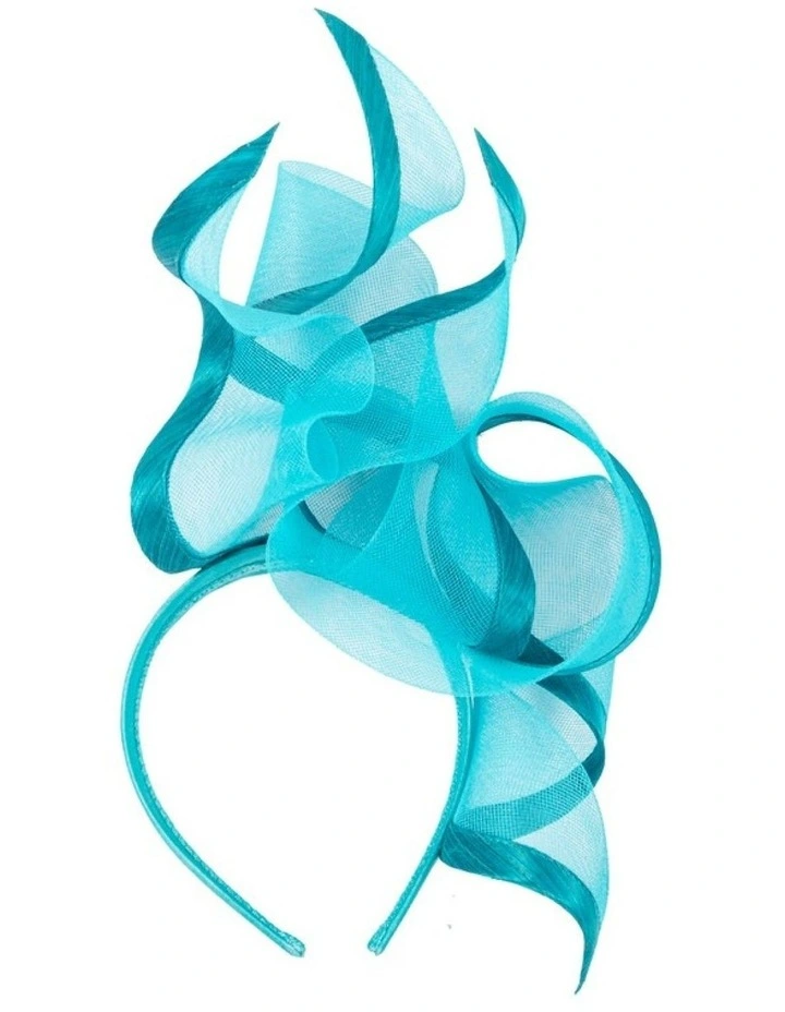 Bespoke turquoise racing fascinator by Fillies Collection S253T image 4