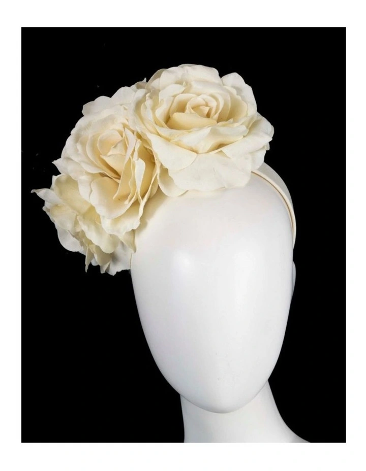 Max Alexander MA935C cream flower fascinator headband image 2