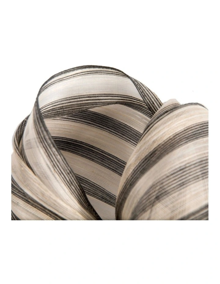 Fillies Collection Black & Cream Silk Abaca Sculptural Bow Fascinator S347BC image 3