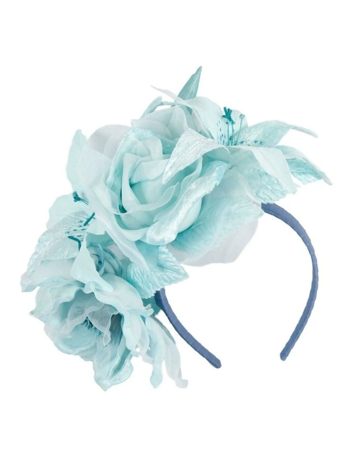 Max Alexander Large Blue Flower Fascinator MA905LBL image 1