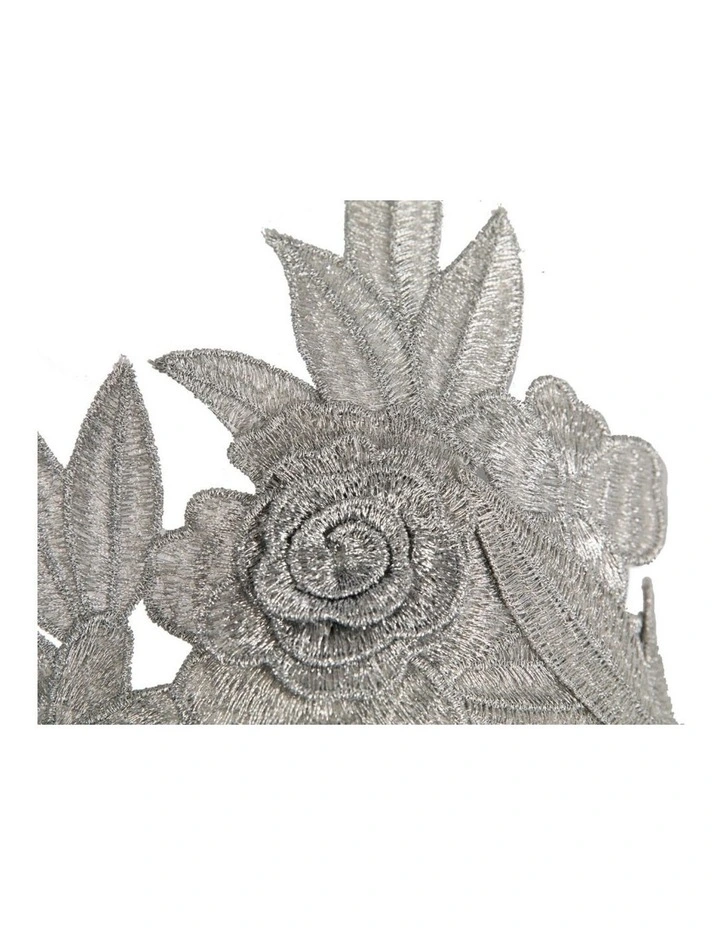 Max Alexander silver lace crown fascinator headband MA974S image 3