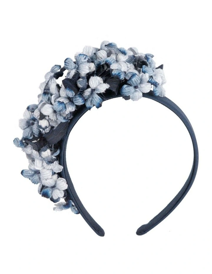 Max Alexander blue floral fascinator headband MA942BL image 1