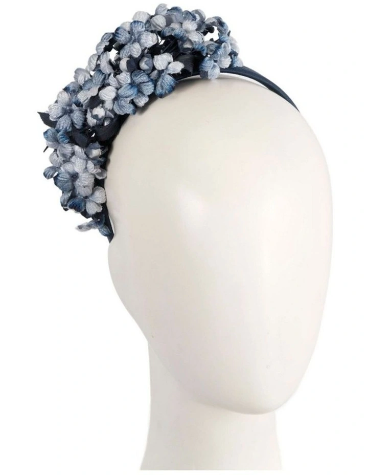 Max Alexander blue floral fascinator headband MA942BL image 2