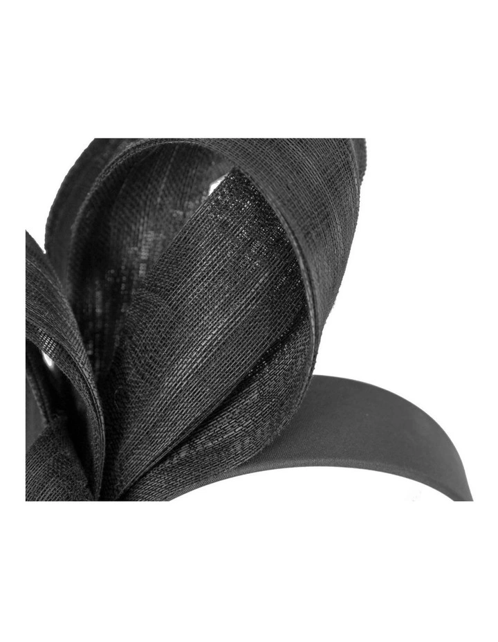 Fillies Collection Black Abaca Loops Racing Fascinator S288B image 3