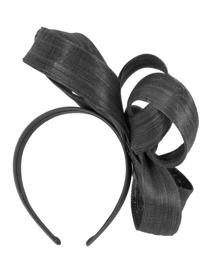 Fillies Collection Black Abaca Loops Racing Fascinator S288B image 4