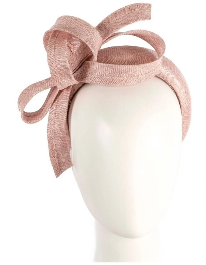 Max Alexander sculpted dusty pink sinamay bow headband MA976DP image 2
