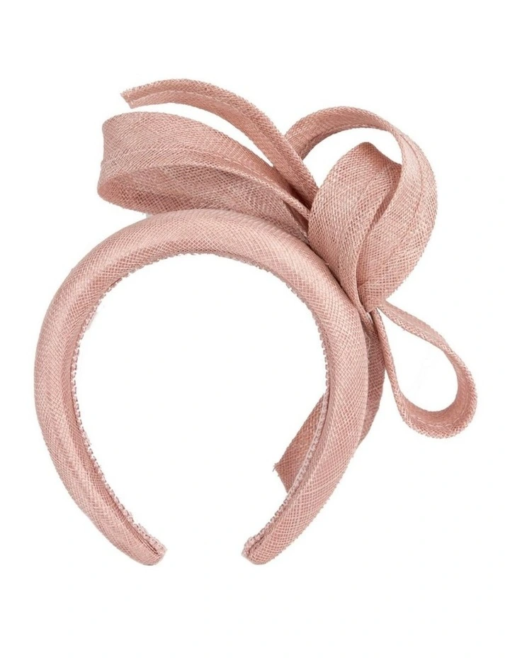 Max Alexander sculpted dusty pink sinamay bow headband MA976DP image 4