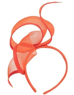 Fillies Collection sculptured orange racing fascinator S246OR