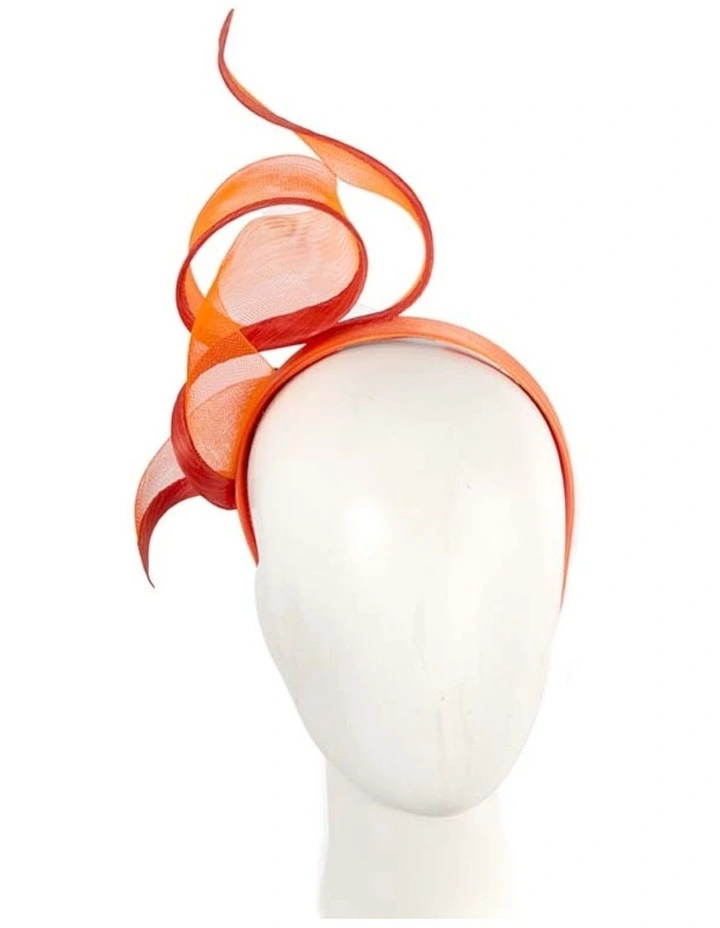 Fillies Collection sculptured orange racing fascinator S246OR image 2