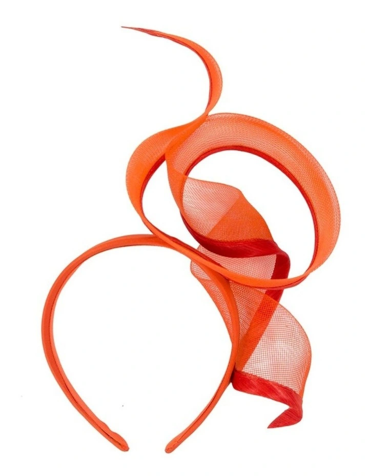 Fillies Collection sculptured orange racing fascinator S246OR image 4