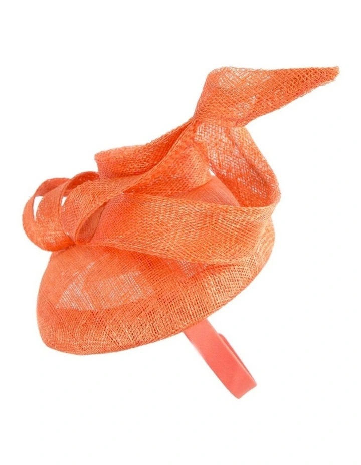 Max Alexander sculptured orange sinamay fascinator MA916OR image 3