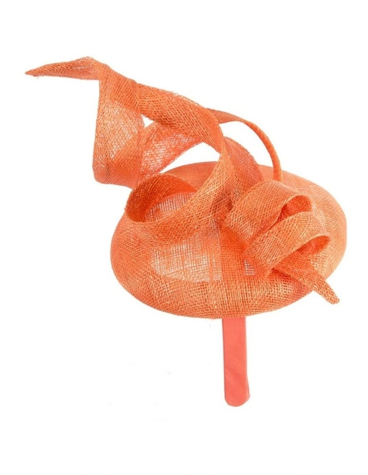 Max Alexander sculptured orange sinamay fascinator MA916OR image 4