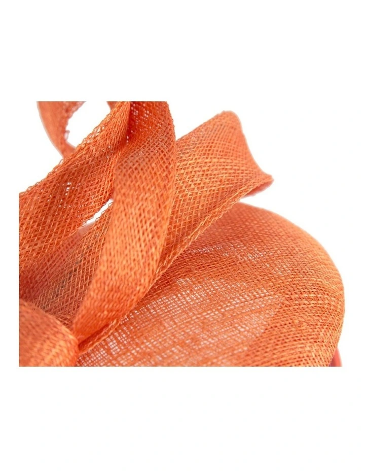 Max Alexander sculptured orange sinamay fascinator MA916OR image 5