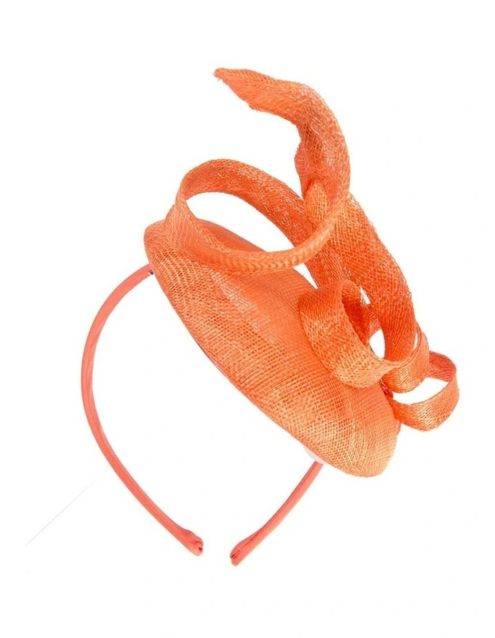 Max Alexander sculptured orange sinamay fascinator MA916OR image 6