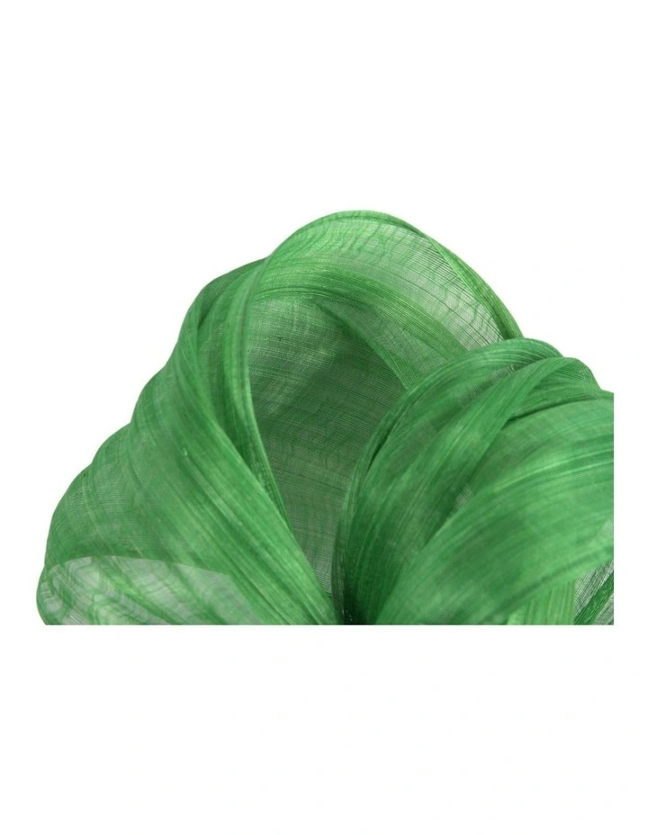 Fillies Collection Green Silk Abaca Fascinator with Sculptural Bow S347GRN image 3