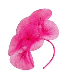 Max Alexander large fuchsia sinamay flower fascinator MA918F