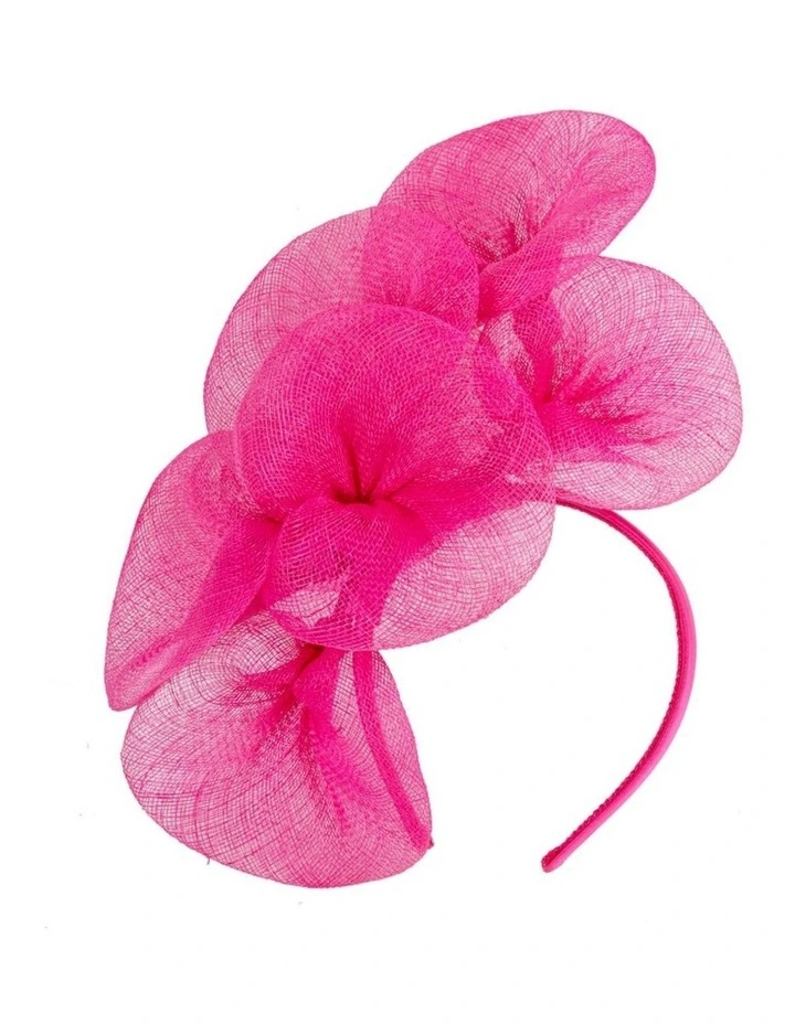 Max Alexander large fuchsia sinamay flower fascinator MA918F image 1