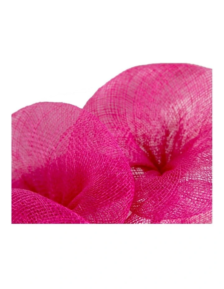 Max Alexander large fuchsia sinamay flower fascinator MA918F image 3