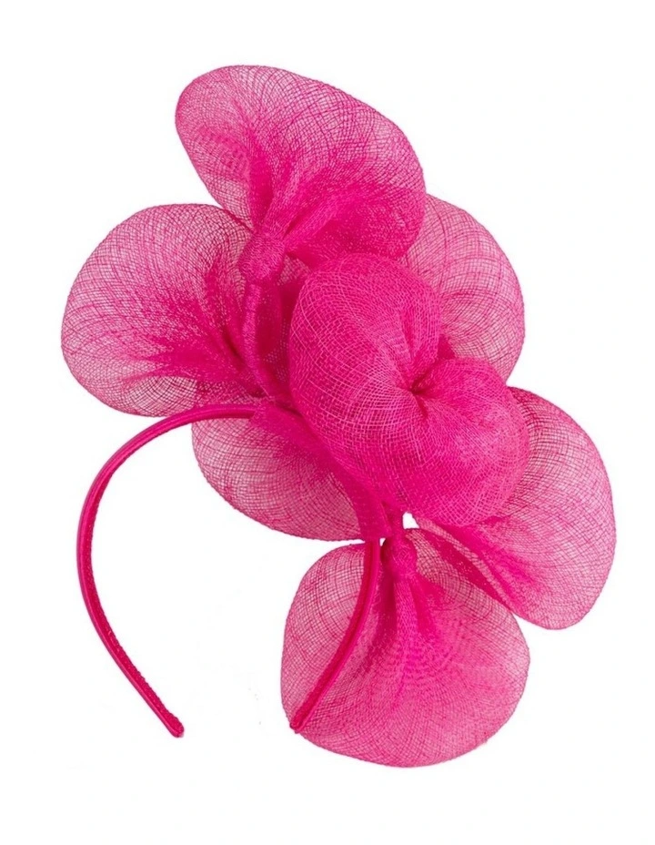Max Alexander large fuchsia sinamay flower fascinator MA918F image 4