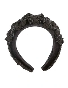 Max Alexander Black Lace Fascinator Headband MA949