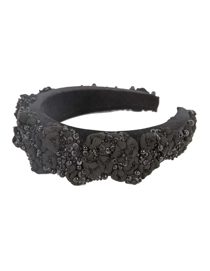 Max Alexander Black Lace Fascinator Headband MA949 image 3