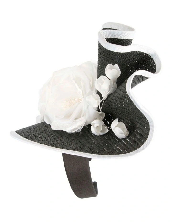 Black & White racing fascinator by Fillies Collection S315BW image 3