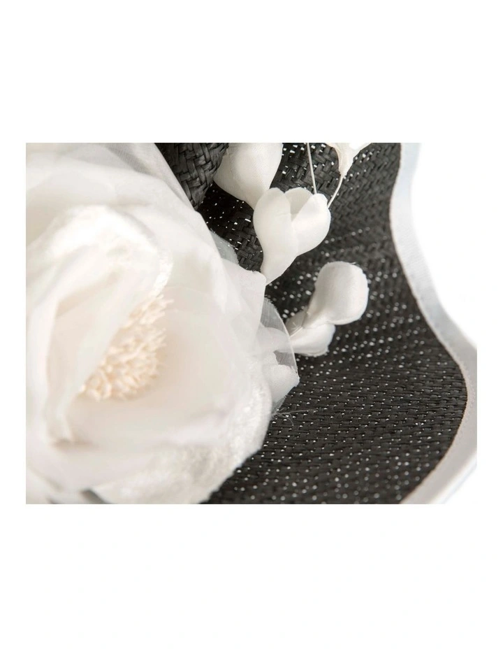 Black & White racing fascinator by Fillies Collection S315BW image 5
